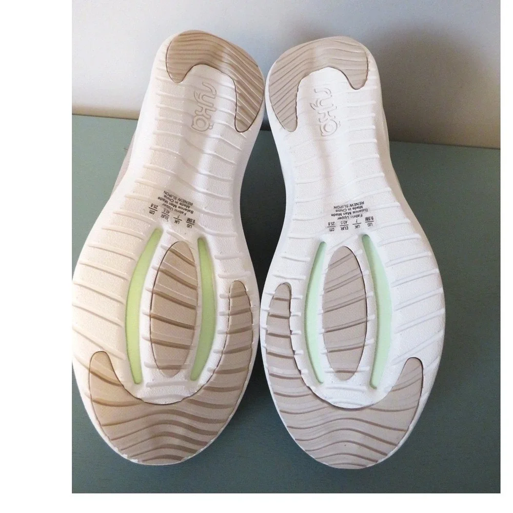 New Ryka Renew Recovery Bungee Slip-On Sneaker Size 9.5 Washable In French Beige